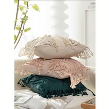 이에스 보헤미안 태슬 쿠션 커버 3컬러