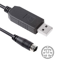 컴퓨터케이블 커넥터 파나소닉 USB PLC 프로그래밍 케이블 Prolific PL2303GT RS232-Mini Din 5P 수 FP0 FP2 FPX FPM 시리즈 PLC용, [03] 3m, [01] Black