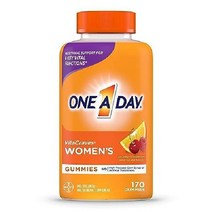 이지몰 One A Day 여성용 종합 비타민 구미젤리 면역 건강 지원을 위한 C D E 및 아연 보충제 칼슘 등 오렌지 230 카운트 프루티 No.58221, 170 카운트(1팩)