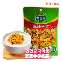 [천천중국식품] 지썅쥐 짜차이 마라삼슬 중국마라짜차이 길상거 짜차이, 180g, 1개