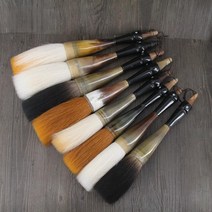 서예 서예붓 초대형 붓 동양화 늑대양 대연두필 명필 한자쓰기 먹붓, 브라운화이트(출봉13.5구경4.0cm）