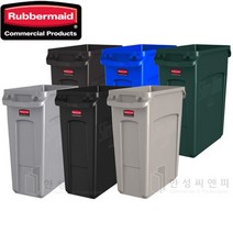 러버메이드 벤티드 슬림짐 휴지통 (60L) 뉴슬림짐, 검정(1955959), 1개