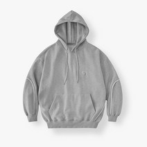 LAFUDGESTORE 라퍼지스토어 파이핑 오버핏 후드 스웨트 셔츠_Gray Melange_국내매장정품