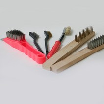 국산 스텐/서스/철/헤라 칫솔 브러쉬 6종모음 불판솔 청소 찌든때 철부러쉬 철솔 와이어 스텐브러쉬, 나무손잡이 철 브러쉬