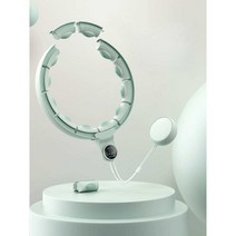 스마트 훌라후프 지압 복부 디지털 추 뱃살 빼는 운동, 화이트M 접촉지방연소 부드러움 스마트디스플레이