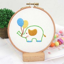 서양자수 장식 펀치 바느질 도구 액세서리 바늘 실 자수 후프 DIY 키트 공예, 한개옵션1, 01 11