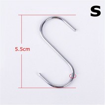 계단 난간 스틸 안전바 난간대 10pcs 스테인리스 S 모양 걸이 부엌 침실 다기능 걸쇠 홀더 저장 공구, [01] S