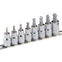 지니어스 육각비트소켓세트 볼포인트 BS-308WH 50mm 2012346 소켓렌치 소켓세트 복스알 핸드소켓 육각소켓