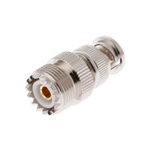 BNC 수컷 플러그에 UHF SO239 PL-259 여성 잭 RF 동축 어댑터 케이블 커넥터, 은