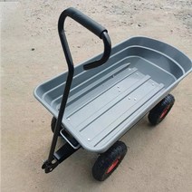 농업용 수레 농사용 운반차 대차 카트 리어카 구르마 4 륜 플라스틱 덤프 트럭 트랙터 트레일러 캠핑 스톨 트롤리 플랫 접이식 풀 푸시 운송, P.단단한 바퀴가 달린 소형 업그레이드 회색 덤프 트럭