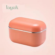 layak 보온 휴대용 직장인 혼밥 대학생 다이어트 도시락 충전식 사각 가열 도시락, 색상 핑크