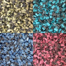 미니 바인더 클립 1.6cm(5/8인치) / 0.6cm(0.6인치) / 15mm a 리틀 비트 스크래치 페이퍼 클립 40개 (40개 핑크), Mix (Mini)