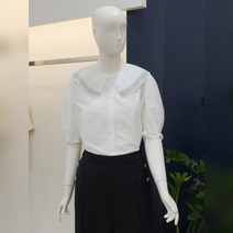 나이스크랍 나이스클랍 플리츠카라 반팔 블라우스(A232MWB524)IV