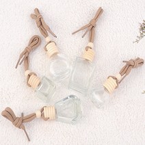 [미스릴리] 미니 디퓨저 공병 향수 유리 나무 뚜껑 글라스 용기, 기본, 사다리꼴 10ml