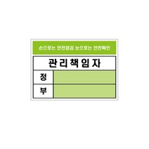 105-74mm 사무실 인테리어 미용실 식당 부동산 간판 안전 관리책임자 아크릴 안내판