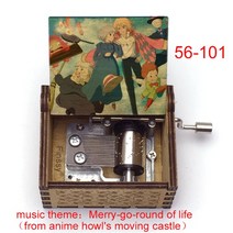 최신 디자인 애니메이션 하울의 움직이는 성 음악 테마 회전 생활 하울 소피아 뮤직 박스 소녀 장난감 새해 선물, [46] 올리브