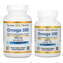 캘리포니아 골드 뉴트리션 오메가 800 rtg 알티지 초임계 오메가3 1000mg 고약사, 90정