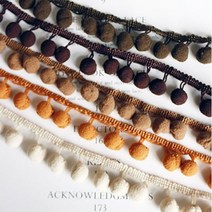 총각원단) 폼폼레이스]브라운톤솜방울-5colors (1511922) c3, 카멜