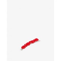 시몬로샤 SIMONE ROCHA Flower-embellished acrylic and brass hair clip - RED, RED_1 Size