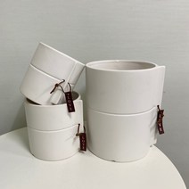 루아데코 러브우트 원형 화이트 흰색 분갈이 화분 도기화분 세락믹, 소