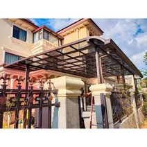 고정식어닝 처마차양막 현관 창문 비가림막 천막 간판, 브라운 평방당 단가