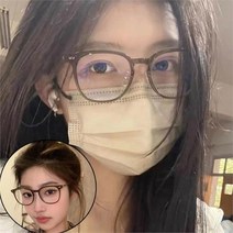 [프시] 패션 무도수 갈색 뿔테 글라스 안경 2컬러