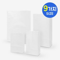 나우스팩 화이트 종이봉투 (1000장) - 9가지 사이즈, 화이트 종이봉투 1호 1000장, 1000개