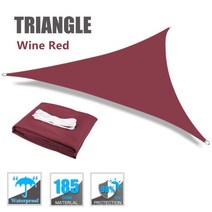 2/3/3.6/5M Triangle Sun Shade Sail Canopy for 98%UV Block Sun Shelter For Outdoor Facility&Activ, WINE RED