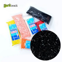 [사은품증정_칼라모양판5종세트증정]지니비즈(GENIBEADS) 리필용 싱글비즈_지니비즈 5000비즈, 블랙, 1개