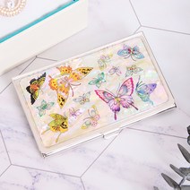 화이트나비2 자개명함케이스 여자명함케이스 자개명함, 선물포장X, T9자개명함케이스(화이트나비2)