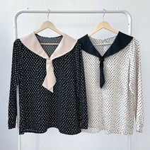 강물처럼 빅사이즈사랑해요 G585L203 도트패턴타이블라우스 YP (8284917)