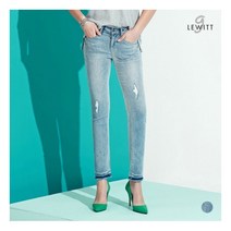 [르윗(LEWITT)] 여성 L톤 앵클스트레이트 데님 팬츠