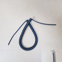 우레탄 스프링코드선 0.25SQ x 5C 4.5M 말린길이 약50cm 무광