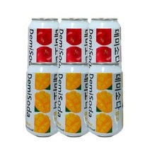 동아오츠카 데미소다 망고+레드애플/과즙 음료 과즙 탄산/350ml X 6개