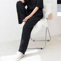 GQQ KF18 여자플리츠밴딩일자바지