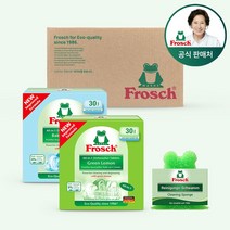 프로쉬 독일 식세기 세제 30개입 2개세트, 식기세척기세제 혼합2개+개구리수세미