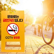 금연구역 표지판 노스모킹 금연 거리 장소 A형 입간판 흡연금지 cctv 촬영중 녹화중 접이식 간판, uv+포맥스/ 대 단면인쇄_디자인변경