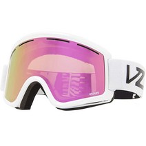 VonZipper Cleaver 성인용 스노우보드 고글 - 화이트/스모크 핑크 크롬/원 사이즈