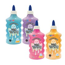 종이나라 고스트컬러 액체풀 물풀 180ml 슬라임 재료, 야광주황, 1개