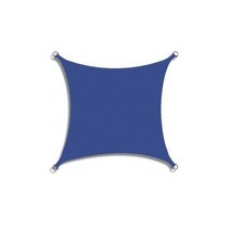 300D 폴리에스테르 그늘막 항해 방수 사각형 정원 캐노피 파티오 풀 차양 캠핑 천막, 4x4m, Royal blue