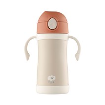 [푸고] 써모스 뉴트럴 진공단열 빨대컵 대용량 TKFE-350 350ml, 전체색:뉴트럴핑크