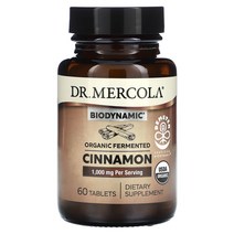 Dr. Mercola Biodynamic 유기농 발효 계피 500mg 60정, 60 개선택 용량이 사진보다 우선입니다, 60개