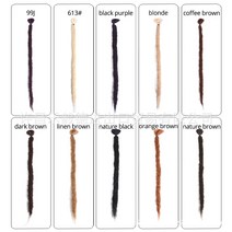 케미솔 가발 땋은 레게머리 자메이카의 20 인치 솔리드 무지 지지 x5개 3990360578, OrangeBrown 오렌지색 갈색