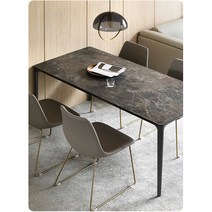 북유럽 세덱식탁 세라믹 미니멀리스트 수입식탁, 1.8미터  어스 컬러  그레이 블랙 레그