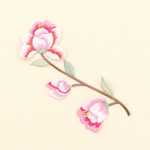 소잉홀릭 블루밍 꽃 자수장식 핑크 73-891 / 한복자수패치