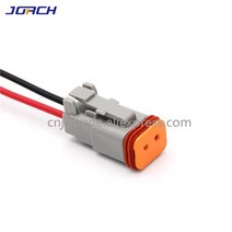 와이어커넥터부품 15cm 배선 하네스가있는 1 pcs deutsch dt 커넥터 dt06-2sdt04-2p 2p 3p 4p 6p 8p 12p 방수 전기 커넥터 호환, 2p 여성