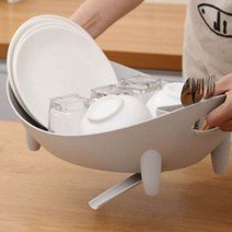 북유럽풍 1인가구 원룸 1인용 물빠짐 식기건조대, 그레이