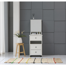 덮개형 고무나무 화장대 (브라운)(1000mm) 서랍장화장대 화장품정리 입식미니화장대 콘솔화장대