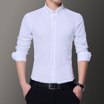 턱시도셔츠 연미복 연주복 남자의 비즈니스 솔리드 컬러 긴팔 셔츠 클래식 디자인 캐주얼 사무실 사회 정장 착용 넥오버올 품질 아빠