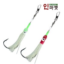 k3f 대구 꼴뚜기 채비 대구메탈 지그 지깅 어시스트훅, K3F대구꼴뚜기채비 야광